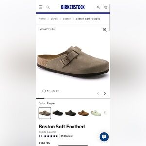 Birkenstock Taupe Suede Mules